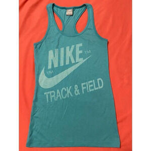 NIKE WOMEN SMALL TRACK & FIELD WORKOUT TANK TOP AQUA COLOR - GREAT CONDITION